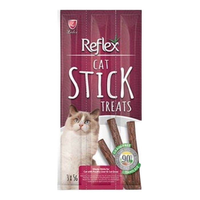 Reflex%20Tavuk%20Ve%20Ciğerli%20Kedi%20Çimli%20Ödül%20Maması%203X5%20Gr