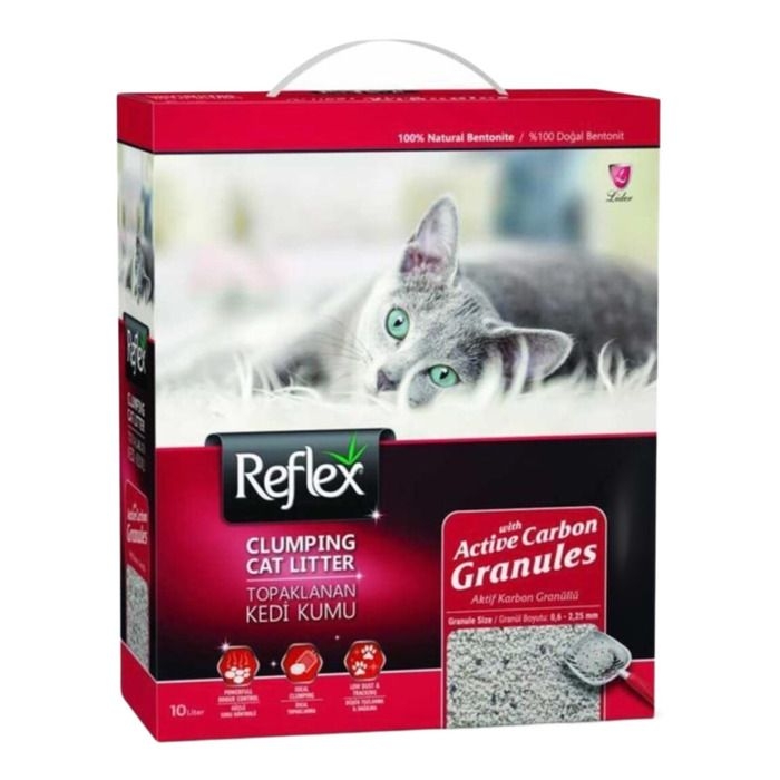 Reflex%20Granül%20Aktif%20Karbonlu%20Topaklanan%20Kedi%20Kumu%2010%20Lt