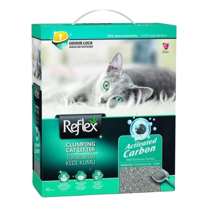 Reflex%20Aktif%20Karbonlu%20Süper%20Hızlı%20Topaklanan%20Kedi%20Kumu%2010%20Lt