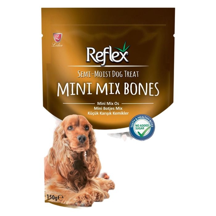 Reflex%20Semi-Moist%20Köpek%20Ödülü%20Mini%20Mix%20Bones%20150%20Gr