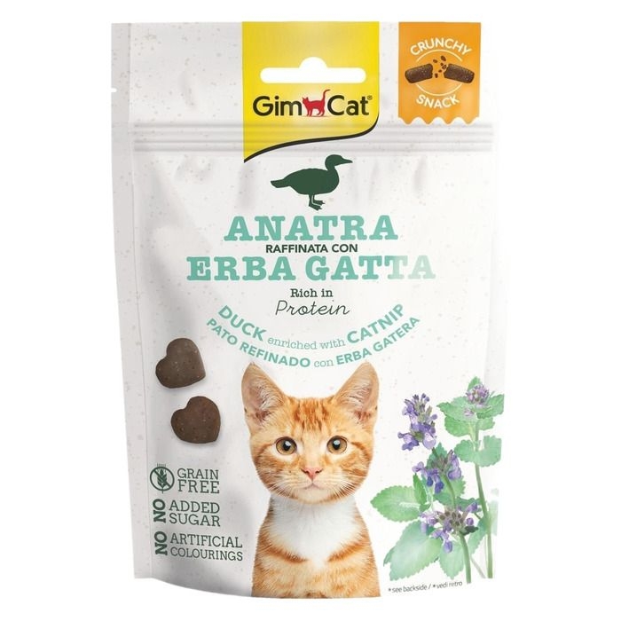 Gimcat%20Crunchy%20Snacks%20Duck%20&%20Catnip%20Tahılsız%20Kedi%20Ödülü%2050%20Gr