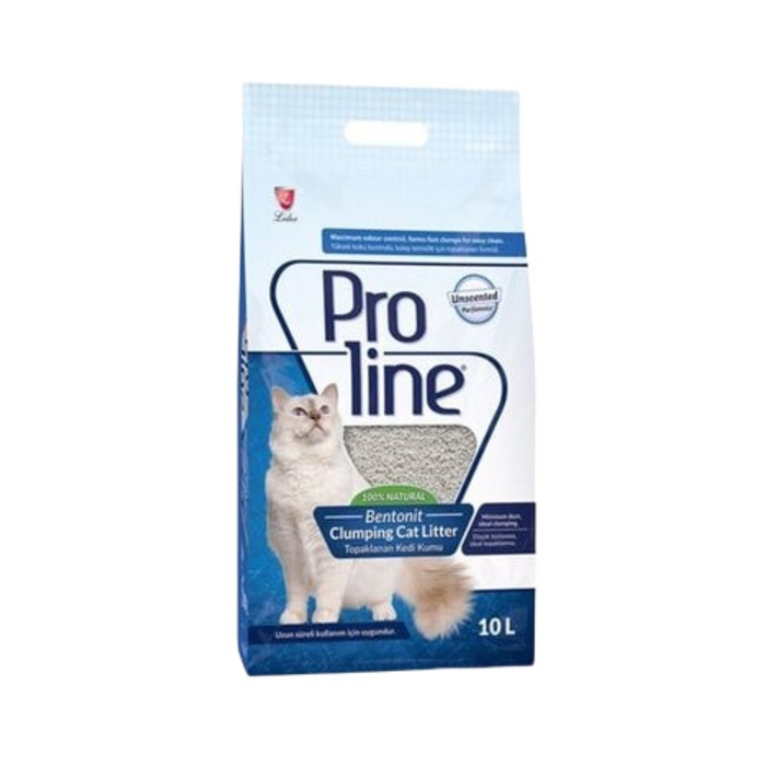 Proline%20İnce%20Taneli%20Süper%20Topaklanan%20Parfümsüz%20Bentonit%20Kedi%20Kumu%2010%20Lt