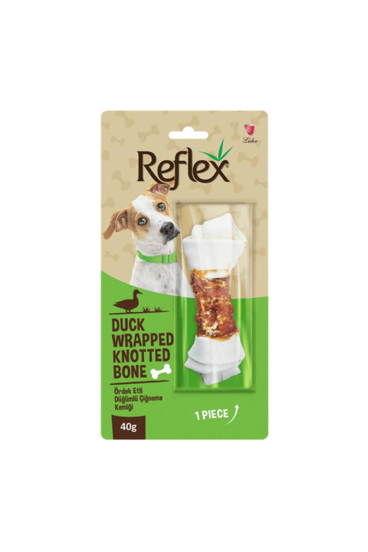 Reflex%20Ördek%20Etli%20Düğümlü%20Kemik%2040%20gr%20Köpek%20Ödül%20Maması