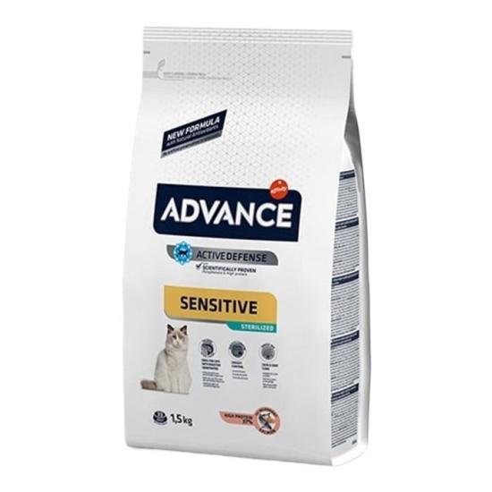 Advance Sensitive Somonlu Kısırlaştırılmış Hassas Kedi Maması 1.5 Kg