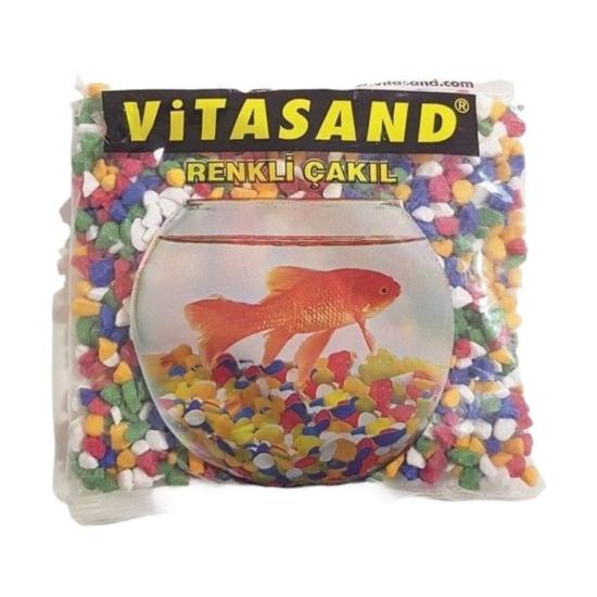 Vitasand Akvaryum ve Fanus Küçük Karışık Renkli Çakıl Taşı 350 gr 1 Adet