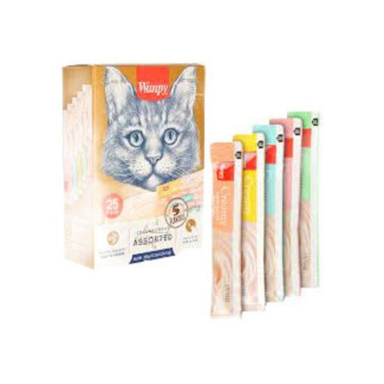 Kedi Ödül Çubuğu Sıvı Karışık Paket 25 Adet 14 gr