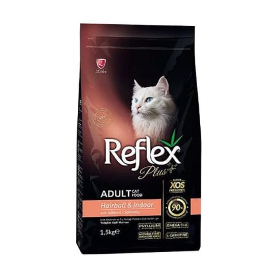 Reflex Plus Hairball & Indoor Somon Balıklı Yetişkin Kedi Maması 1.5 kg