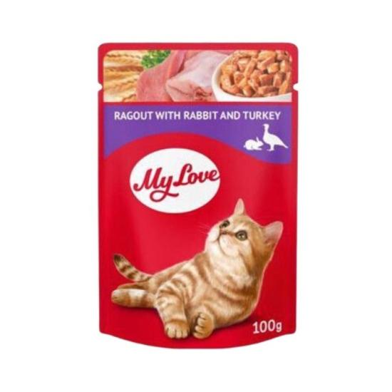 Tavşanlı Ve Hindi Etli Yahni Yetişkin Kedi Konservesi 100 Gr