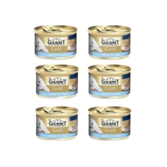 6 Adet Gold Kıyılmış Ton Balıklı Kedi Konservesi 85 gr