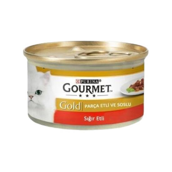 Purina Gold Parça Sığır Etli Soslu Konserve Kedi Maması 85 gr