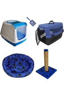 Biosand Kedi Tuvalet Ve Ihtiyaç Seti 5’li Mavi