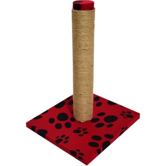Bio Sand Pati Desenli Kedi Tırmalama Tahtası Kırmızı 40 cm
